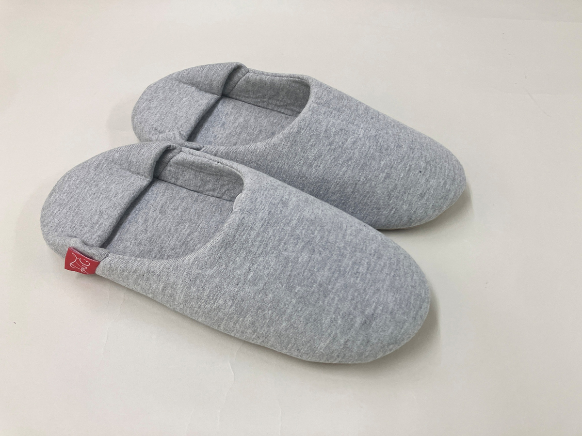 踏み抜き防止ルームシューズグレー